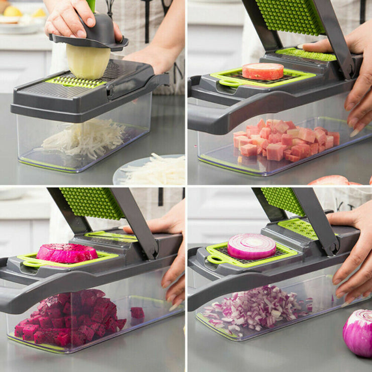 NEW 7 in 1  Multifunction Vegetable Cutter Food Slicer Dicer Nicer Vegetable Fruit Peeler Chopper Cutter Carrot Cheese Grater