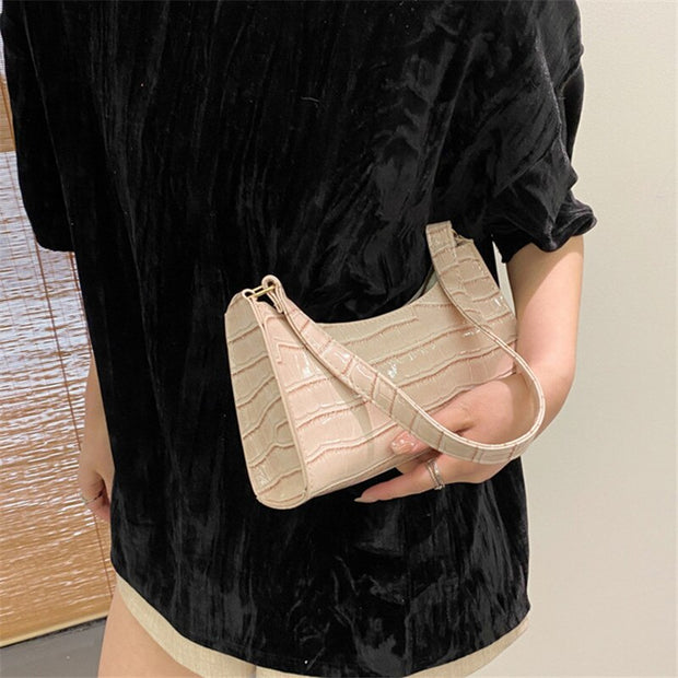 Crocodile Pattern PU Leather Handbag Female Shoulder Bag