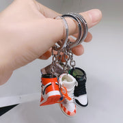 3D Mini Shoes Keychain Anime British Style Small Sneaker Keychains For Bags Small Gift Key Chain Jewelry Car Keyring Accessory