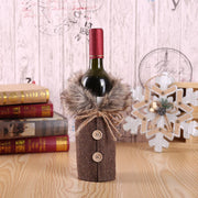 Santa Claus Wine Bottle Cover Christmas Decorations for Home