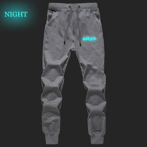 Anime Naruto Uchiha Sharingan Pants Autumn Winter Men Joggers Fitness Long Trousers Naruto Sasuke Luminous Sweatpants Plus Size