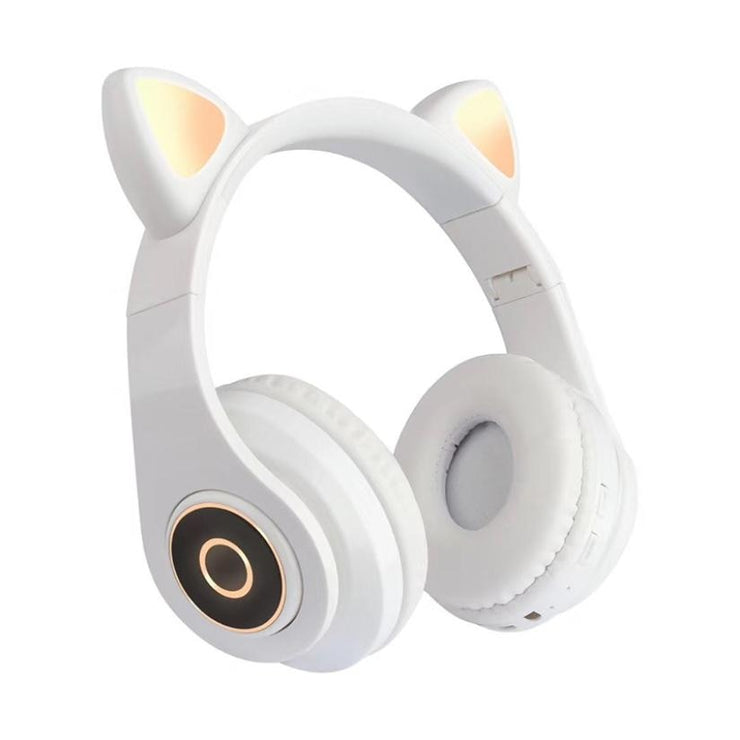 New Arrival LED Cat Ear Noise Cancelling Headphones Bluetooth 5.0 Young People Kids Headset Support TF Card 3.5mm Plug with Mic