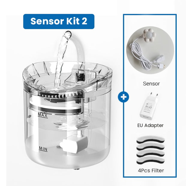 Automatic 2L Cat Water Fountain Filter Sensor