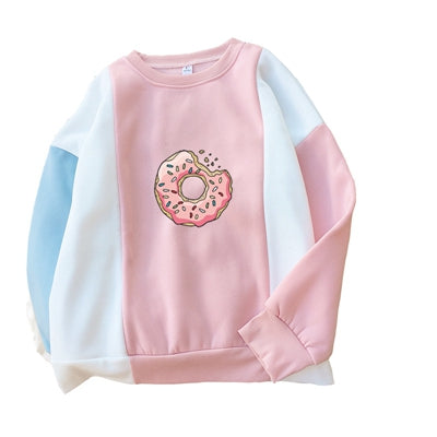 Donut Print Cute Sweater