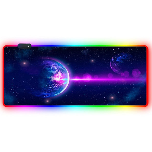 Luminous RGB LED Lights Desktop Gaming Mouse Pad Cushion Computer Accessory