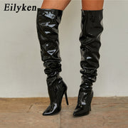 Women Motorcycle Over The Knee Boots