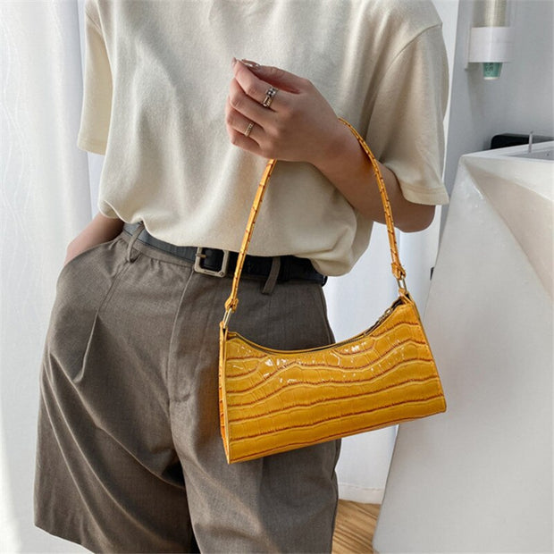 Crocodile Pattern PU Leather Handbag Female Shoulder Bag