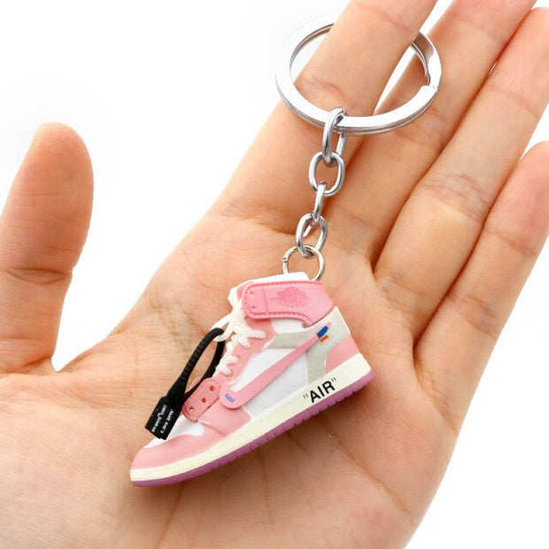 3D Mini Shoes Keychain Anime British Style Small Sneaker Keychains For Bags Small Gift Key Chain Jewelry Car Keyring Accessory