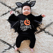 Novelty Baby's Romper Toddler Newborn Baby Boys Girls Halloween Cosplay Costume Romper Hat Outfits Batwing Sleeve Baby Clothing