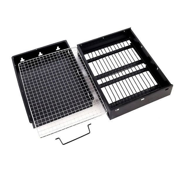 Charcoal Barbeque Grill with Kitchen Knife Set