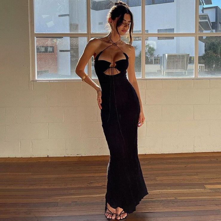 Backless Halter Long Dress