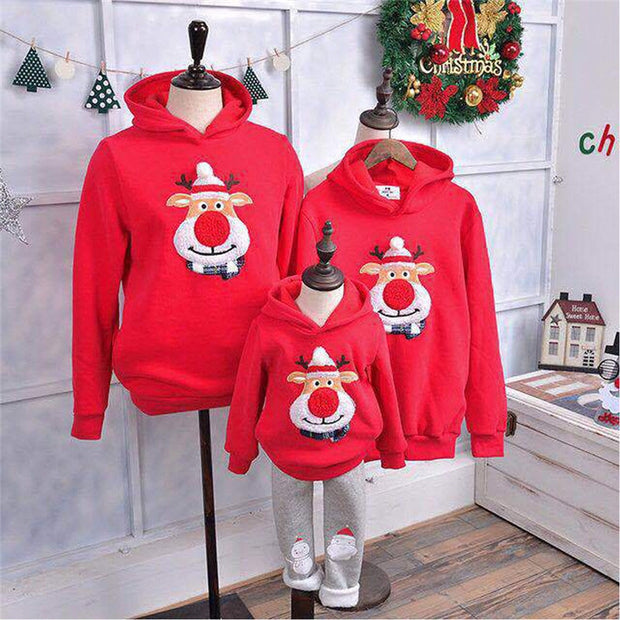 Christmas Family Matching Hoodie Pullover Sweatshirt Jumper