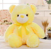 Creative light LED inductive stuffed animals plush colorful bright teddy bear