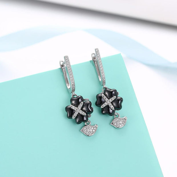 Sterling Silver Italian Ceramic Earring