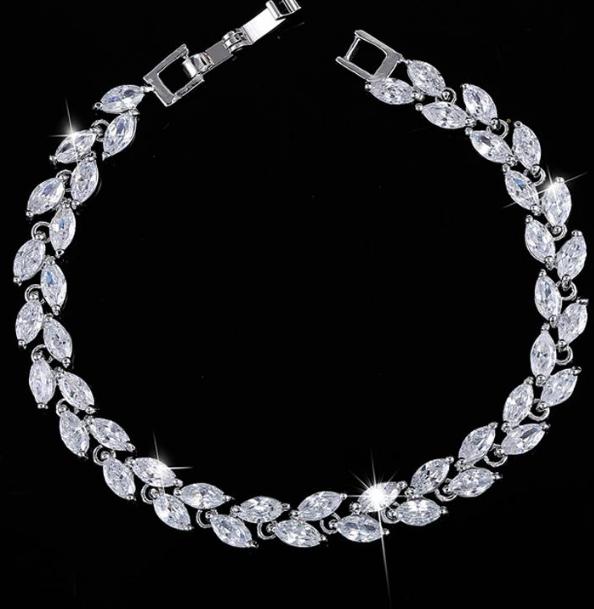 Silver Leaf Charm Bracelet