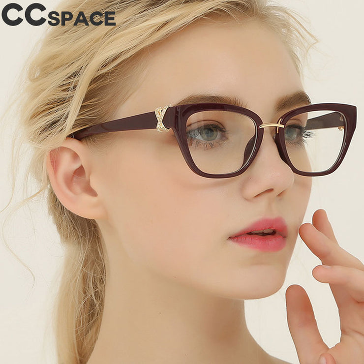 Cat Eye Glasses Frames Women Rhinestone