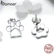 Sterling Silver Paw Stud Earrings