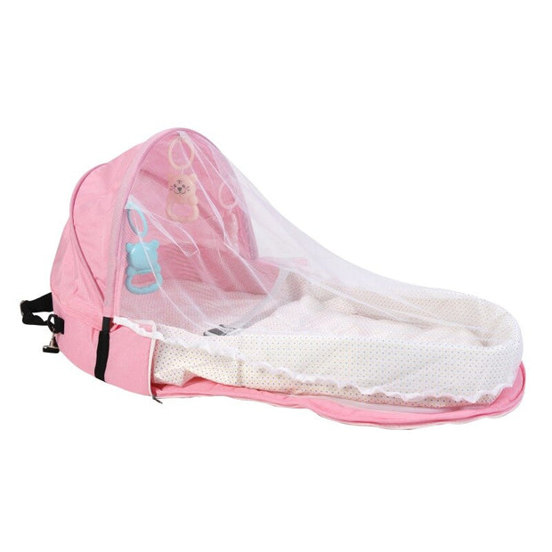 F-B New Baby Bed Travel Sun Protection Mosquito Net With Portable Bassinet Baby Foldable Breathable Infant Sleeping Basket