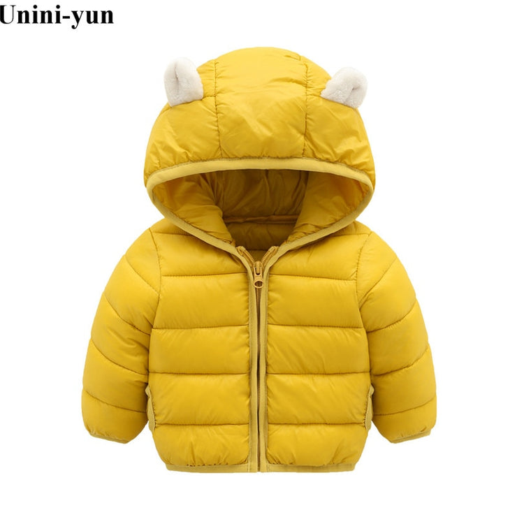 Kids Warm Outerwear Hooded Coat