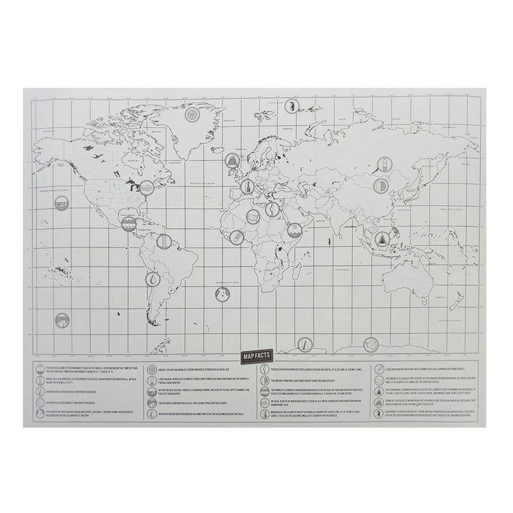 Deluxe Black Decoration World Map