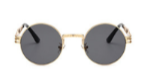 XIU Round Sunglasses Men Women Metal Punk Vintage Sunglass Brand