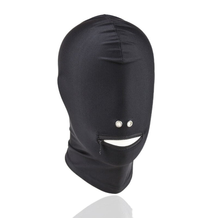 Spandex Erotic Fetish Open Mouth Hood Mask