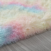 New Colorful Carpets Shaggy Carpet For Living Room Bedside Rugs Rainbow Color Soft Fluffy Plush carpet For Bedroom Home Decor