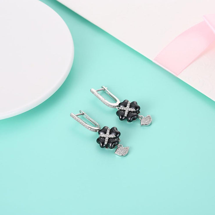 Sterling Silver Italian Ceramic Earring