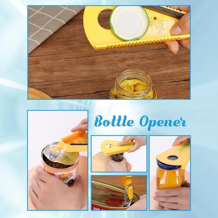 Jar Opener Multi-function Cap Opener Under Cabinet  Lid Cans Quick Opener Fit Any Sizes Simple Useful Kitchen Gadget