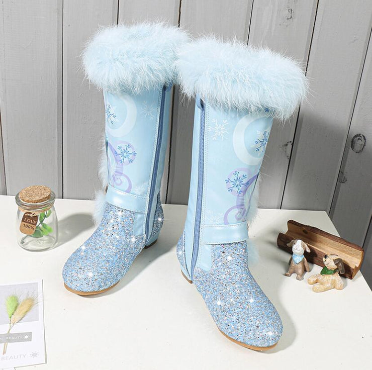 Queen Elsa Kids High Boots