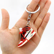 3D Mini Shoes Keychain Anime British Style Small Sneaker Keychains For Bags Small Gift Key Chain Jewelry Car Keyring Accessory