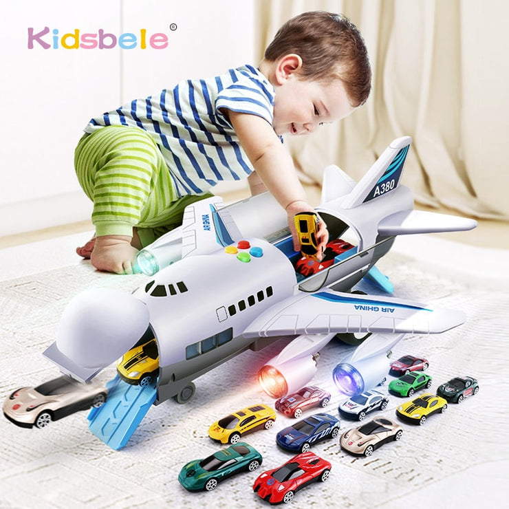 Kids Toys Simulation Track Inertia Airplane Music Stroy Light Plane Diecasts & Toy Vehicles Passenger Plane Toy Car Boys Toys