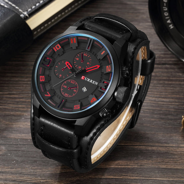 Male Leather Wristwatch