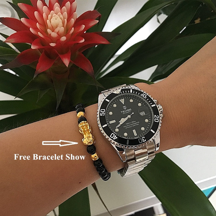 TEVISE Fashion Watches Top Brand Luxury Casual Quartz Watch Stainless Steel Waterproof