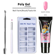 Poly Gel LED Clear UV Gel Varnish Nail Polish Art Kit