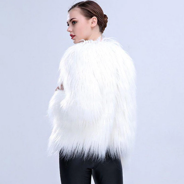 Faux Fur Coat  With LED