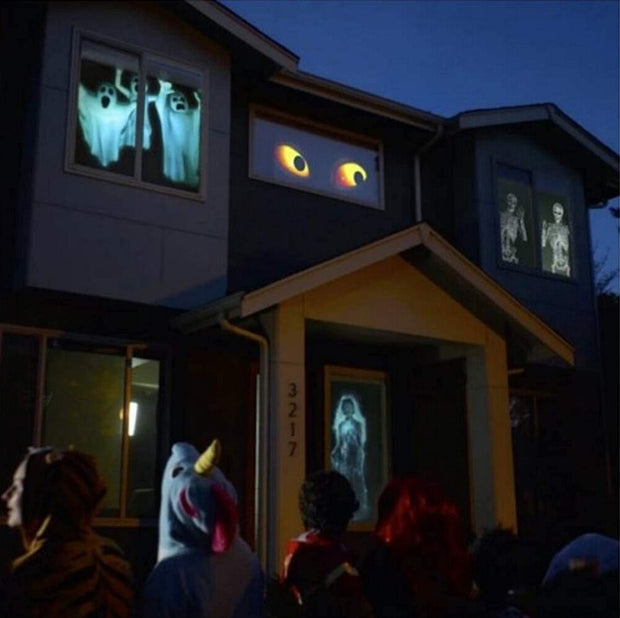 Halloween Holographic Projection Window Display