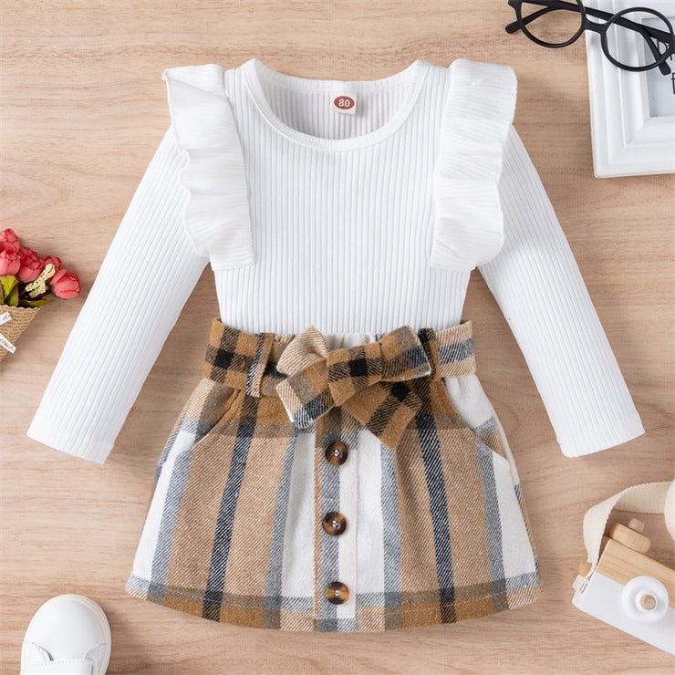 Knitted Ribbed Baby Girl Set