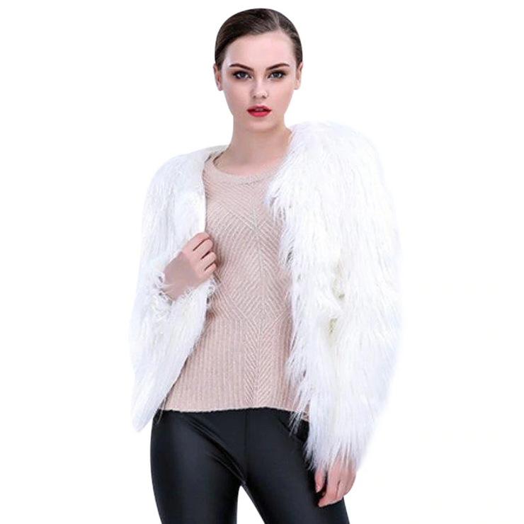 Faux Fur Coat  With LED