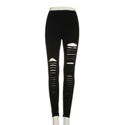 Slashed Ripped Cut Out Leggings