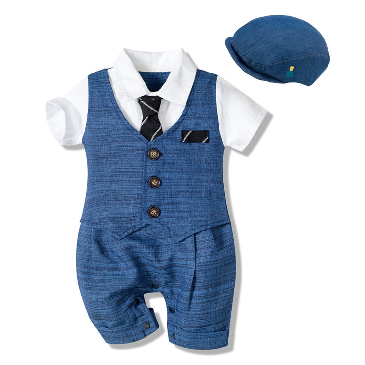 Summer Baby Romper Suit Newborn Boys Formal Clothing