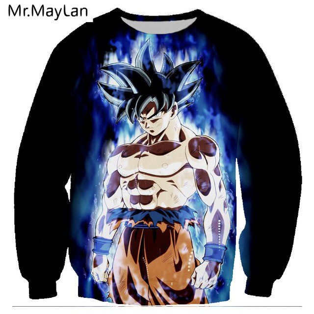 Anime Dragon Ball Sweatshirts Print Cute Kid Goku 3D Outerwear Women Men Long Sleeve  Crewneck Sportswear Coat Tops Harajuku