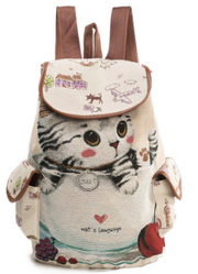 Lovely Cat Drawstring Backpack