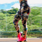 S-3XL New arrival Women Leggings Workout Sport Legging Digital Print Stretch Fitness Running Pants High Waist Push Up Leggins