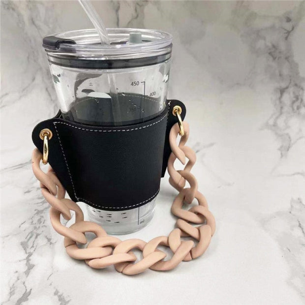 Hand-carrying Milk Tea Drink Cup Holder Detachable Chain