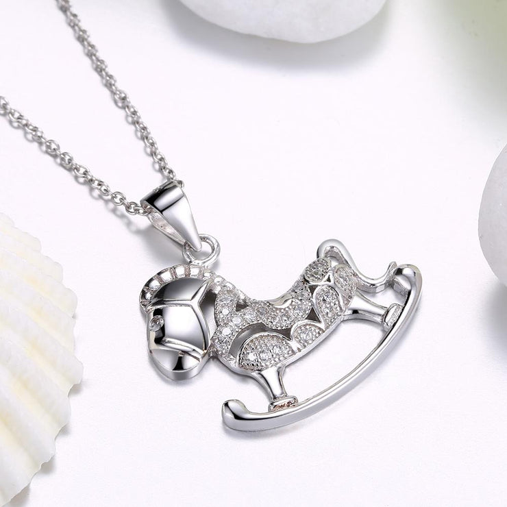 Rocking Horse Sterling Silver Necklace