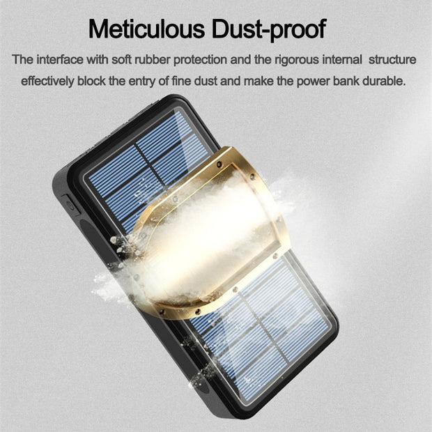 Wireles 99000mAh Solar Power Bank Capacity