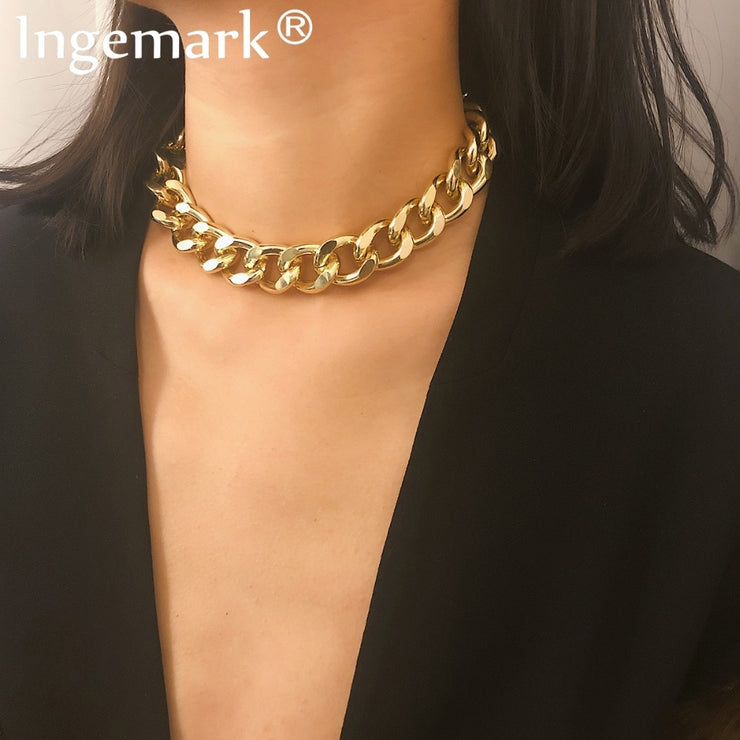 Ingemark Punk Miami Cuban Choker Necklace