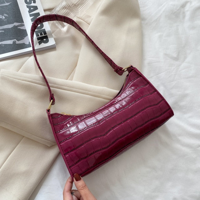 Crocodile Pattern PU Leather Handbag Female Shoulder Bag