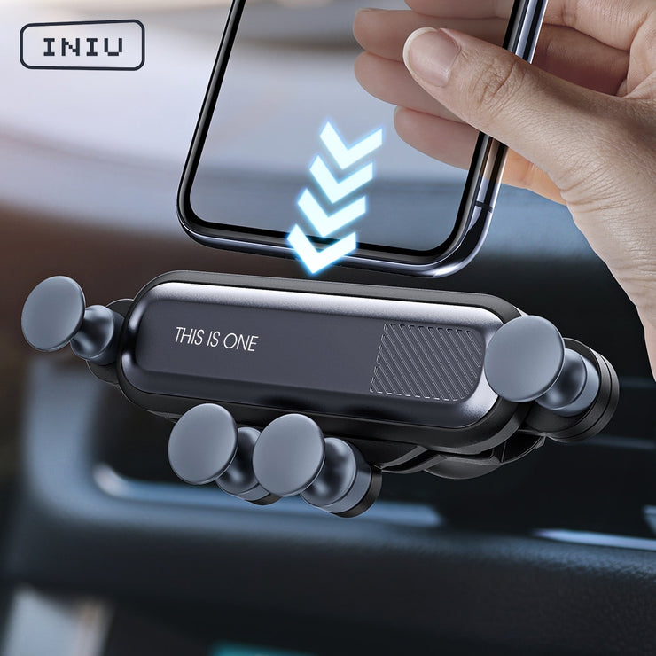 Gravity car phone holder